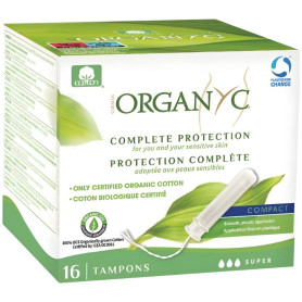 Tamponi Super con Applicatore Compatto 16 Unità Organyc