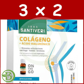Pack 3x2 Colágeno + acido hialuronico 16 Viales Santiveri
