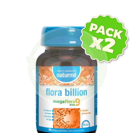 Pack 2x Flora Billion 90 Capsulas Naturmil
