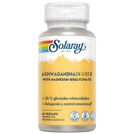 Ashwagandha Shoden con Magnesio 60 Capsule Vegetali Solaray