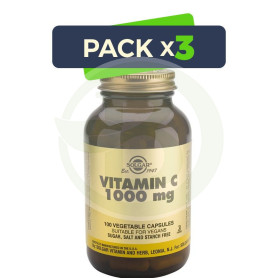 Pack 3x Vitamina C 1.000Mg. 100 Cápsulas Solgar