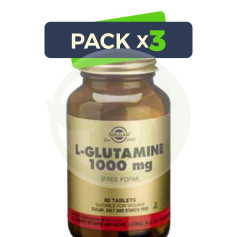Pack 3x L-Glutamina 1.000Mg. 60 Capsule Solgar