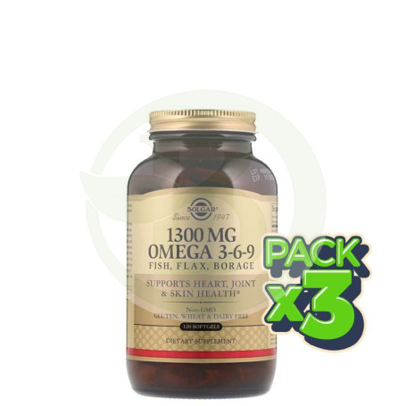 Pack 3x Omega 3-6-9 120 Cápsulas Solgar