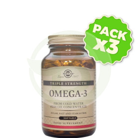 Pack 3x Omega 3 Triple Concentración 50 Cápsulas Solgar