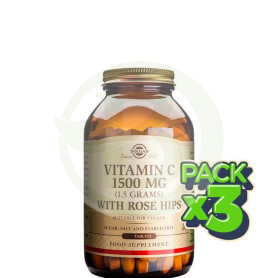 Pack 3x Rose Hips C 1.500Mg. 90 Cápsulas Solgar