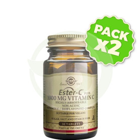 Pack 2x Ester C Plus 1.000Mg. 30 Cápsulas Solgar