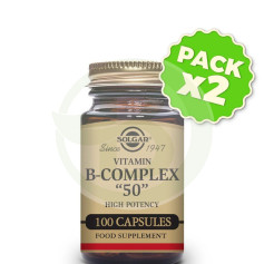 Pack 2x Vitamina B-Complex con Vit C 100 Capsule Solgar