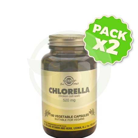 Pack 2x Clorella 100 Cápsulas Solgar