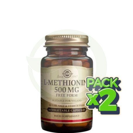 Pack 2x L-Metionina 500Mg. Solgar