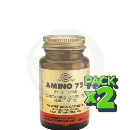 Pack 2x Amino 75 30 Cápsulas Solgar