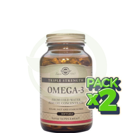 Pack 2x Omega 3 Triple Concentración 50 Cápsulas Solgar
