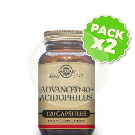 Pack 2x Acidophilus Advanced 40+ 120 Cápsulas Solgar