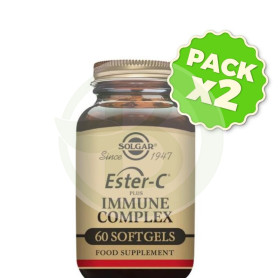 Pack 2x Ester C Immune Complex 60 Capsulas Solgar