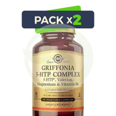 Pack 2x Griffonia 5-Htp Complex 90 Cápsulas Solgar
