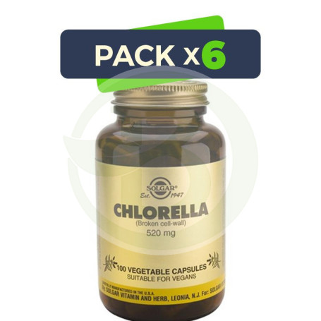 Pack 6x Clorella 100 Cápsulas Solgar