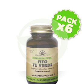 Pack 6x Té Verde Extracto 60 Cápsulas Solgar