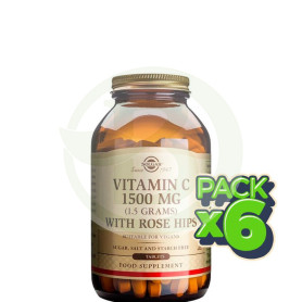 Pack 6x Rose Hips C 1.500Mg. 180 Cápsulas Solgar