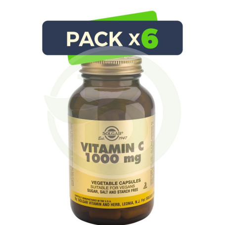 Pack 6x Vitamina C 1.000Mg. 250 Cápsulas Solgar