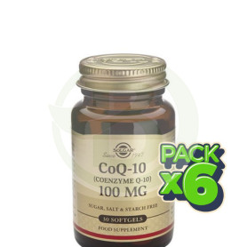 Pack 6x Coenzima Q10 100Mg. 30 Cápsulas Solgar