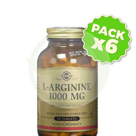 Pack 6x L-Arginina 1.000Mg. 90 Comprimidos Solgar