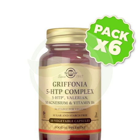 Pack 6x Griffonia 5Htp Complex 30Capsulas Solgar