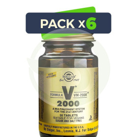 Pack 6x Formula Vm-2000 30Tabletas Solgar