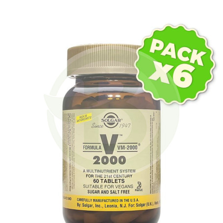 Pack 6x Formula Vm-2000 60 Comprimidos Solgar
