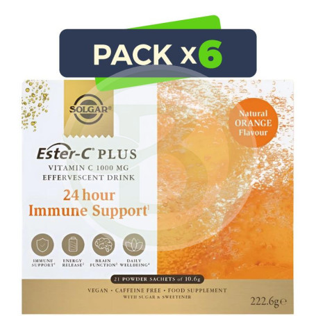 Pack 6x Ester-C Plus 1000Mg 21 Sobres Solgar