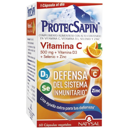 Protecsapin Vitamina C + D3 + Selenio + Zinco 60 Capsule Natysal