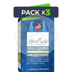 Pack 3x Maxi Enzimi con Probiotici 40 Capsule Estado Puro - Tongil