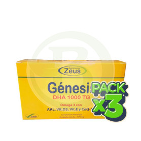 Pack 3x Génesis Omega 3 DHA 1000Mg 120 Cápsulas Zeus