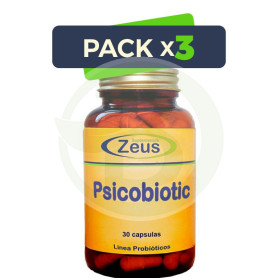 Pack 3x Psicobiotic 30 Cápsulas Zeus