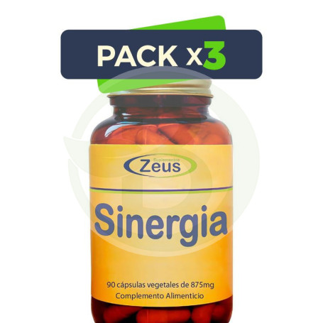 Pack 3x Sinergia 90 Capsulas Zeus