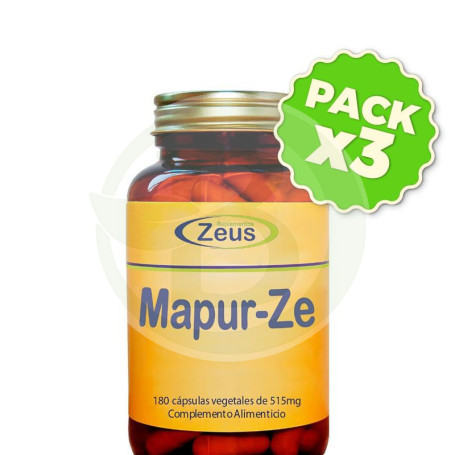 Pack 3x Mapur-Ze 180 Cápsulas Vegetales Zeus