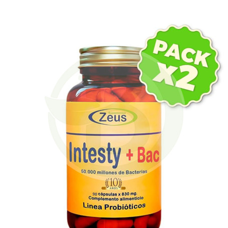 Pack 2x Intesty+Bac 90 Capsulas Zeus