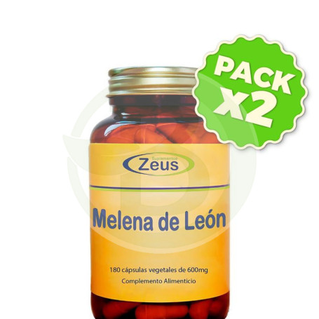 Pack 2x Melena De Leon 180 Capsulas Zeus