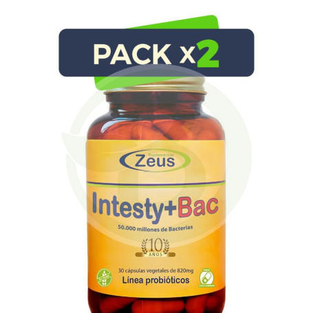 Pack 2x Intesty+Bac 30 Capsulas Zeus