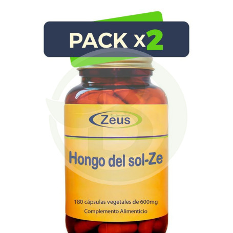 Pack 2x Hongo del Sol 180 Cápsulas Vegetales Zeus