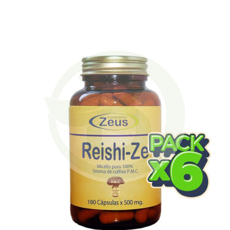 Pack 6x Reishi-Ze 180 Cápsulas Zeus