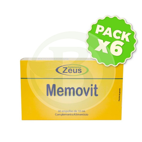 Pack 6x Memovit 30 Ampollas Zeus