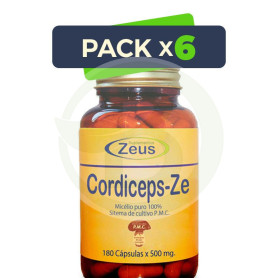 Pack 6x Cordiceps-Ze 180 Cápsulas Zeus