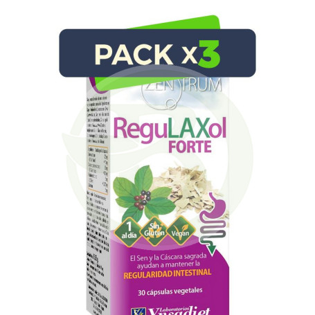 Pack 3x Zentrum Regulaxol Forte 30 Capsulas Ynsadiet