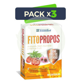 Pack 3x Fitopropos + Echinacea Caja De 30 Cápsulas Vegetales Ynsadiet