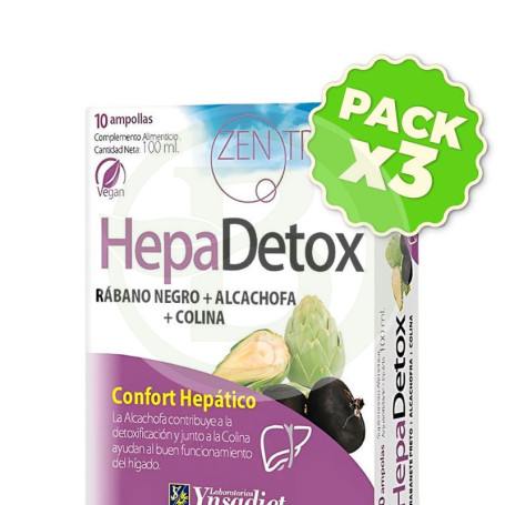 Pack 3x Hepadetox 10 Ampollas Ynsadiet