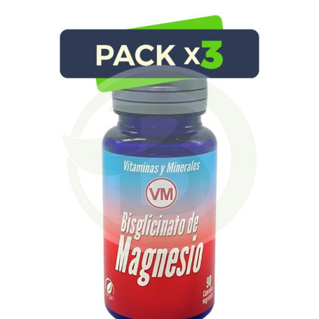 Pack 3x Bisglicinato De Magnesio 90 Capsulas Vegetales Ynsadiet