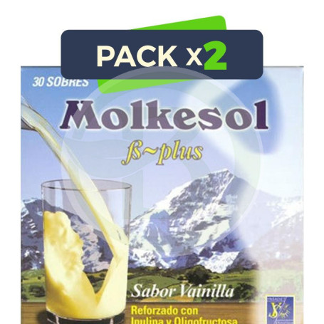 Pack 2x Molkesol 30 Sobres Vainilla Ynsadiet