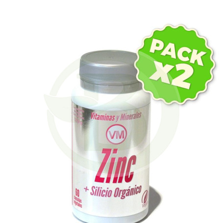 Pack 2x Zinc + Silicio Orgánico 60 Cápsulas Vegetales Ynsadiet