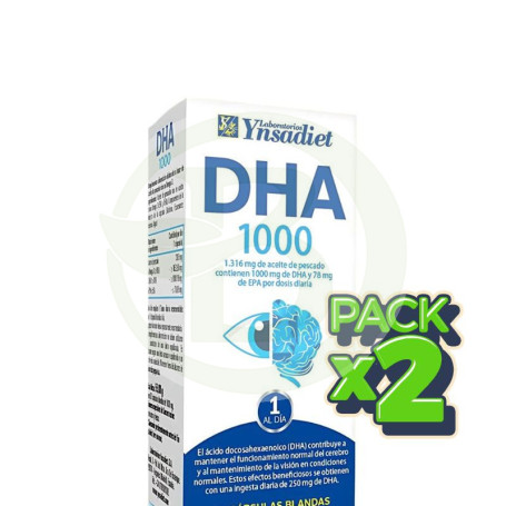 Pack 2x Dha 1000 30 Cápsulas Ynsadiet
