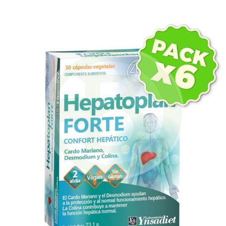 Pack 6x Hepatoplan Forte 30 Capsulas Vegetales Ynsadiet