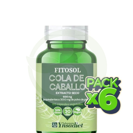 Pack 6x Fitosol Cola De Caballo 60 Cápsulas Ynsadiet